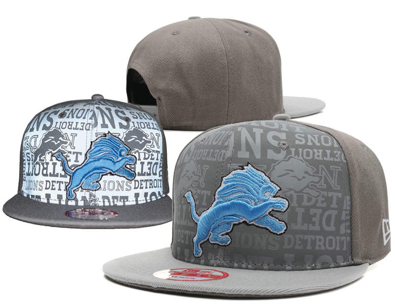 Detroit Lions 2014 Draft Reflective Grey Snapback Hat SD 0701